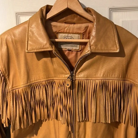 Vintage Deerskin Leather Jacket with Fringe Trim by Georgetown